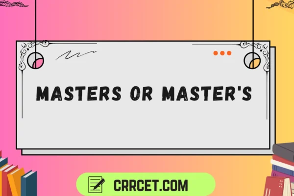 masters or master's