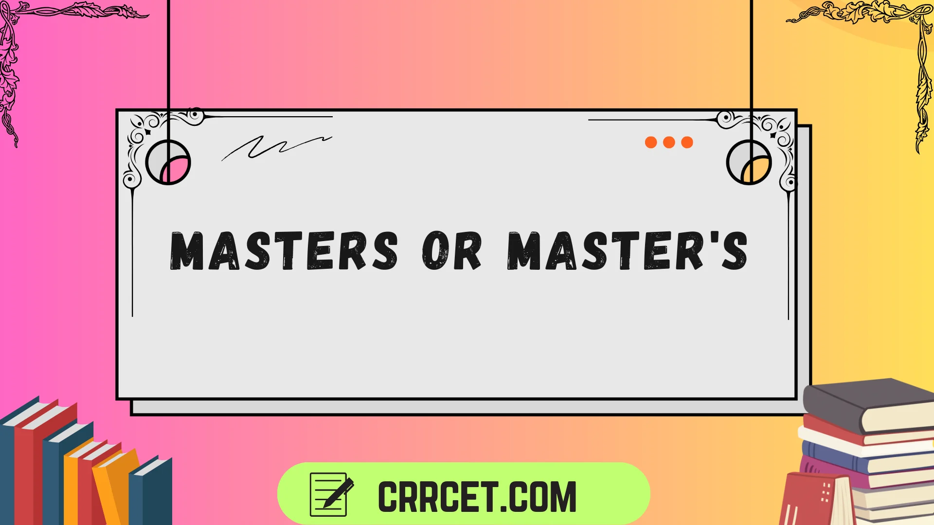 masters or master's