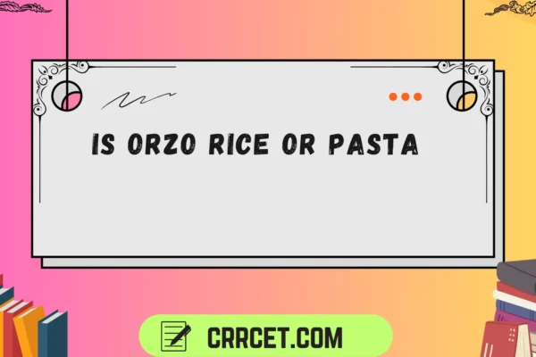 is orzo rice or pasta